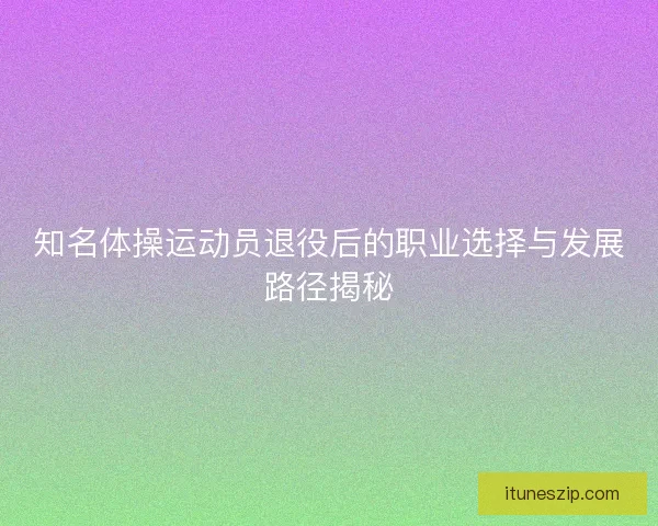 知名体操运动员退役后的职业选择与发展路径揭秘