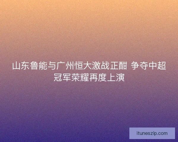 山东鲁能与广州恒大激战正酣 争夺中超冠军荣耀再度上演 山东鲁能与广州恒大激战正酣 争夺中超冠军荣耀再度上演